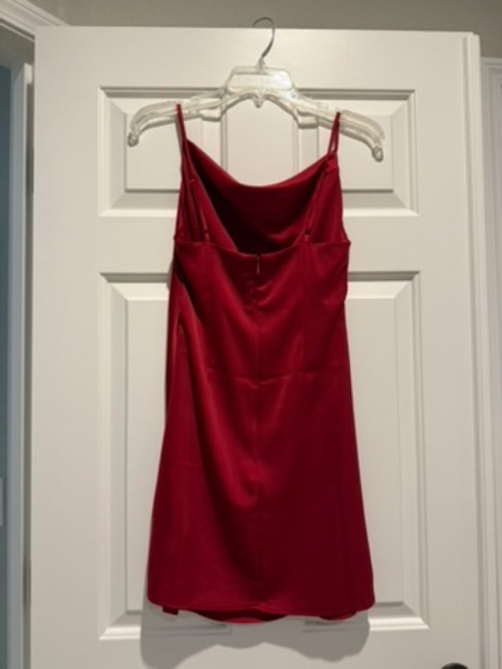 Urban Outfitters Red Satin Cowl Neck Slip Dress Size Small